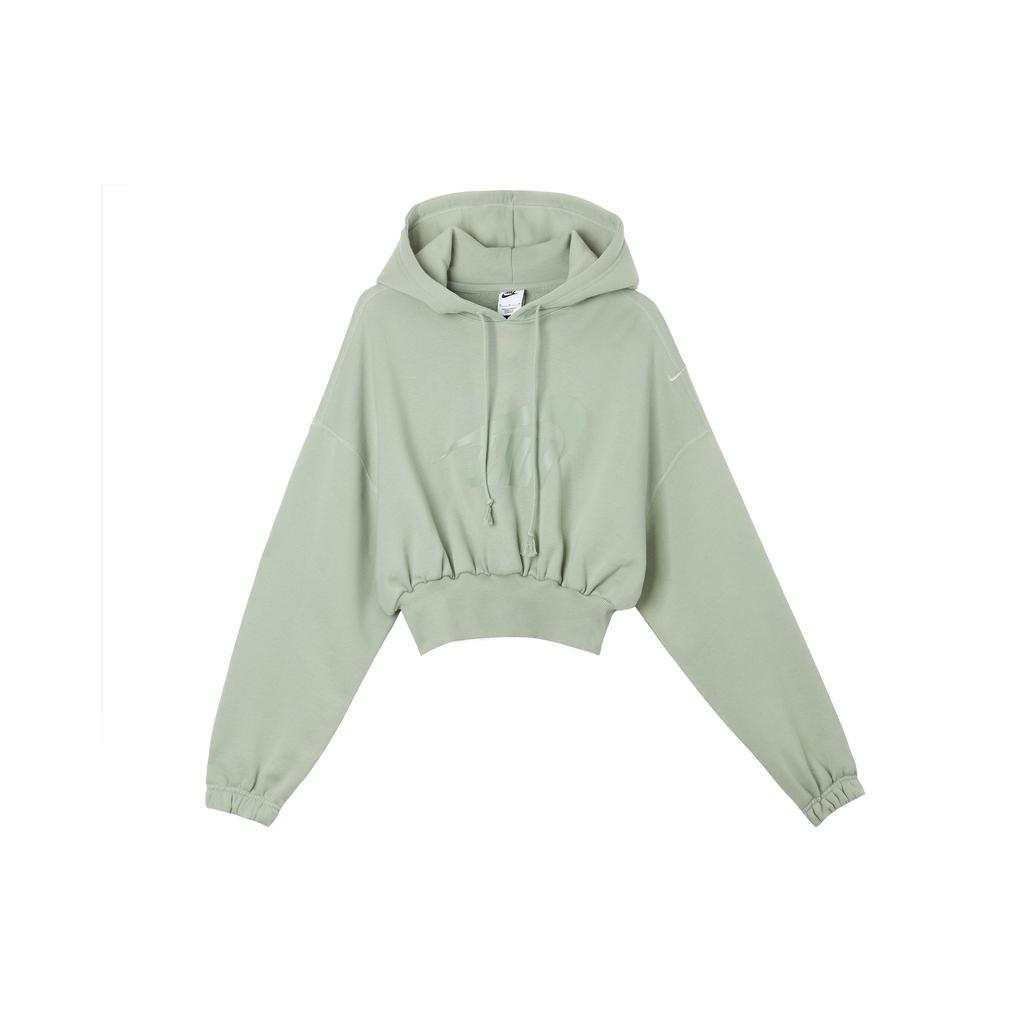 New Nike Sportswear Women's Oversized Cropped French Terry Pullover Hoodie FV7778-370