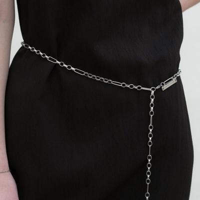 PIECE BY PIECE Drop Chain Belt_Silver