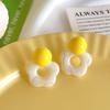 Summer dopamine color stud earrings women's new popular high-end earrings Internet celebrity niche design earrings