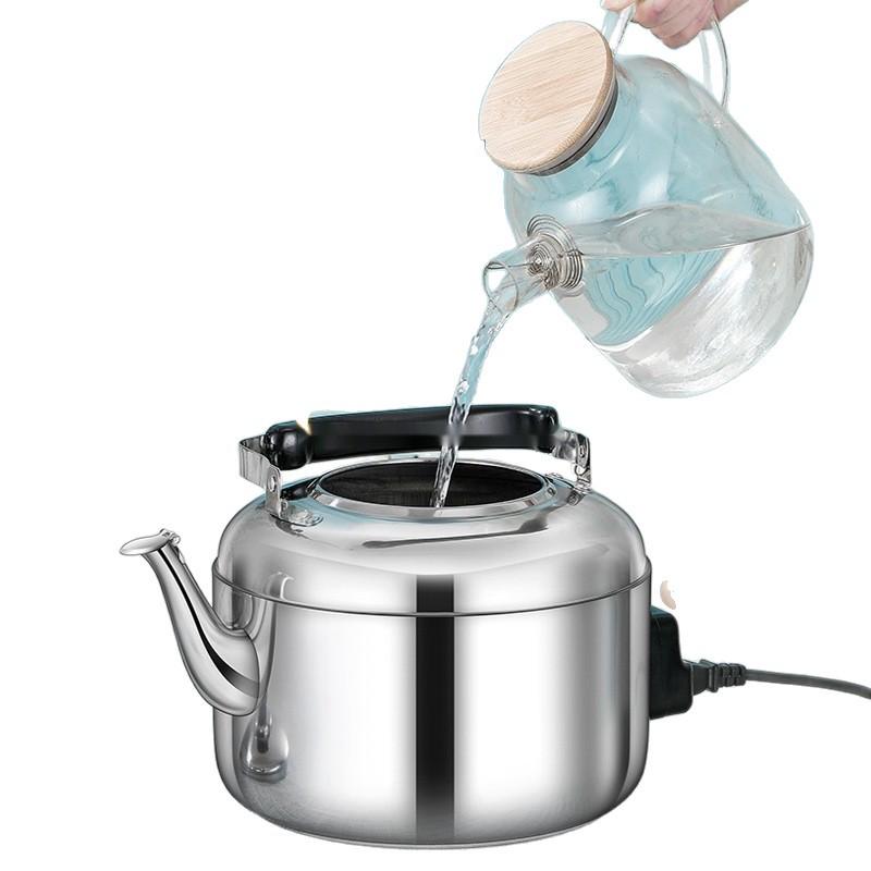 Large Capacity Stainless Steel Electric Kettle - Household Hot Water Boiler & Teapot