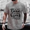 The Best Beer Is An Open Beer Graphic T Shirts Men Y2k Clothes Beer Day Drinking Party Tops Short Sleeve Tees Summer Streetwear