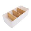 Desktop Organizer Box with Removable Dividers 4 Grid for Office Supplies Cosmetics Storage 26.6x12.8x 7.9cm Multi