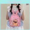 Capybara Pattern Kids Backpack With Cartoon Print Schoolbag Breathable Gift