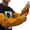 Leather Welding Arm Guards Sleeves Flameproof with Heat Resistant Properties for Metal Workers Metalwork Mechanics 2pcs