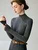 Women's Slim-Fit Wool High-Neck Sweater - Solid Color, Long Sleeve, Autumn/Winter Style