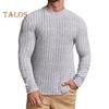Men Sport Top Slim Fit Pure Color Round Neck Elastic Mid Length Long Sleeves Pullover Homewear Gym Running Basketball T-shirt