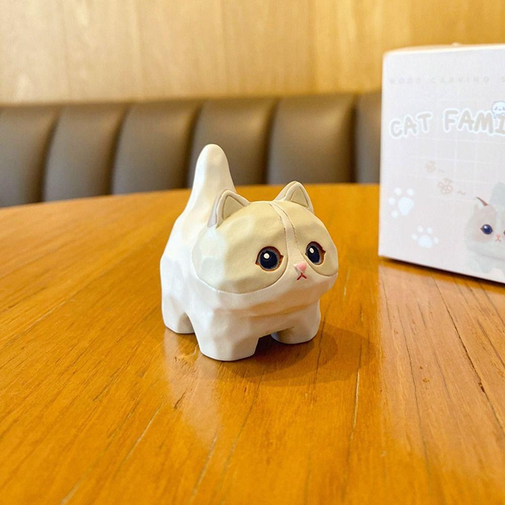 

Кошачья семья Кошка Аниме Фигурка Смола Настольная кукла Кавайи Украшение для автомобиля ragdoll cat