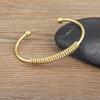 Nidin Luxury Braided Charm Open Cuff Men Women Stackable Bangles Jewelry Classic Gold Plated Vintage Adjustable Bracelets Gifts