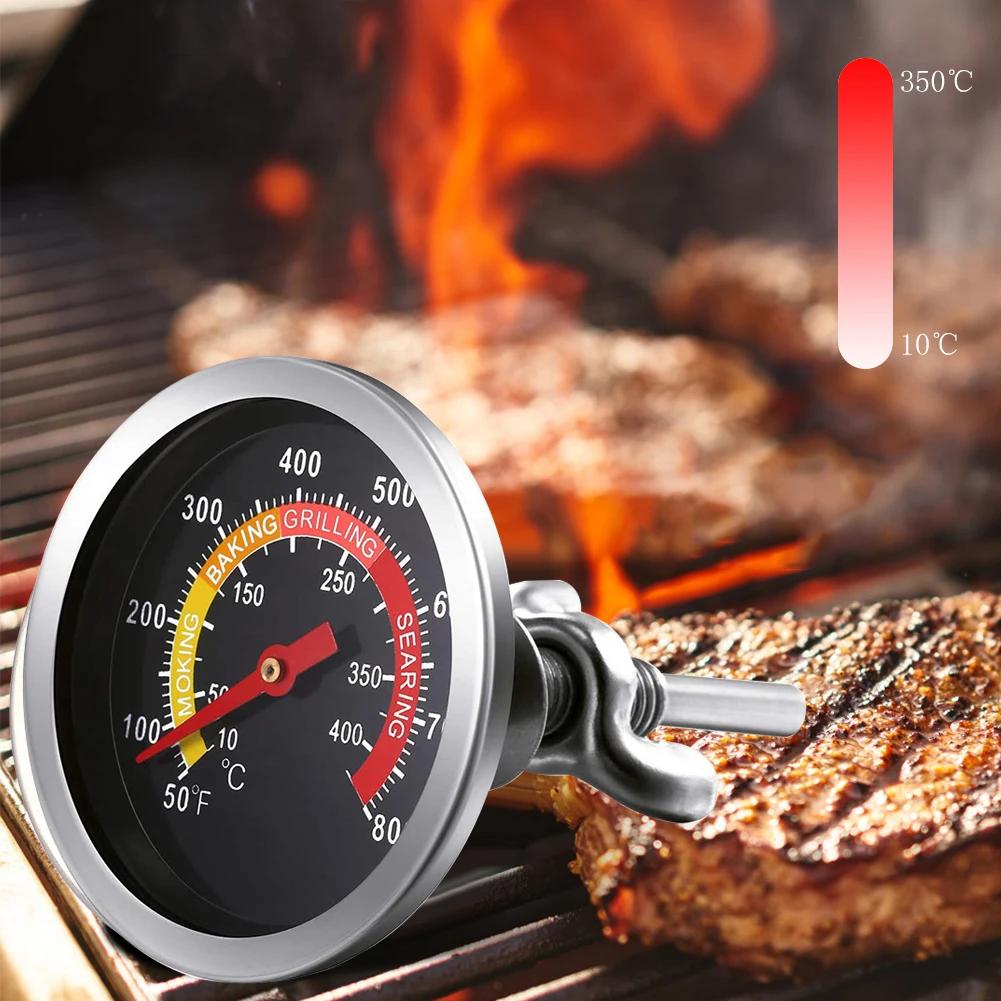 Meat Barbecue Stainless Steel Thermometer for Kitchen Cooking BBQ Oven Grill Dial Display Food Temp Rotisserie Gauge Meter