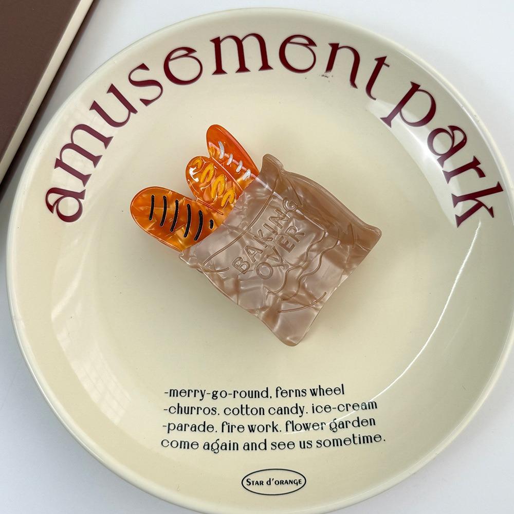 Acetic Acid Animal Hair Clip Dessert Dog Shark Clip Creative Hairpin  Daily