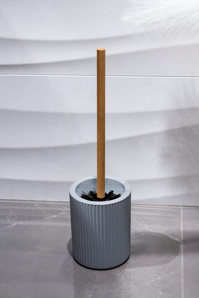 AWD INTERIOR Rayon 1637 toilet brush, ash-gray matt bamboo