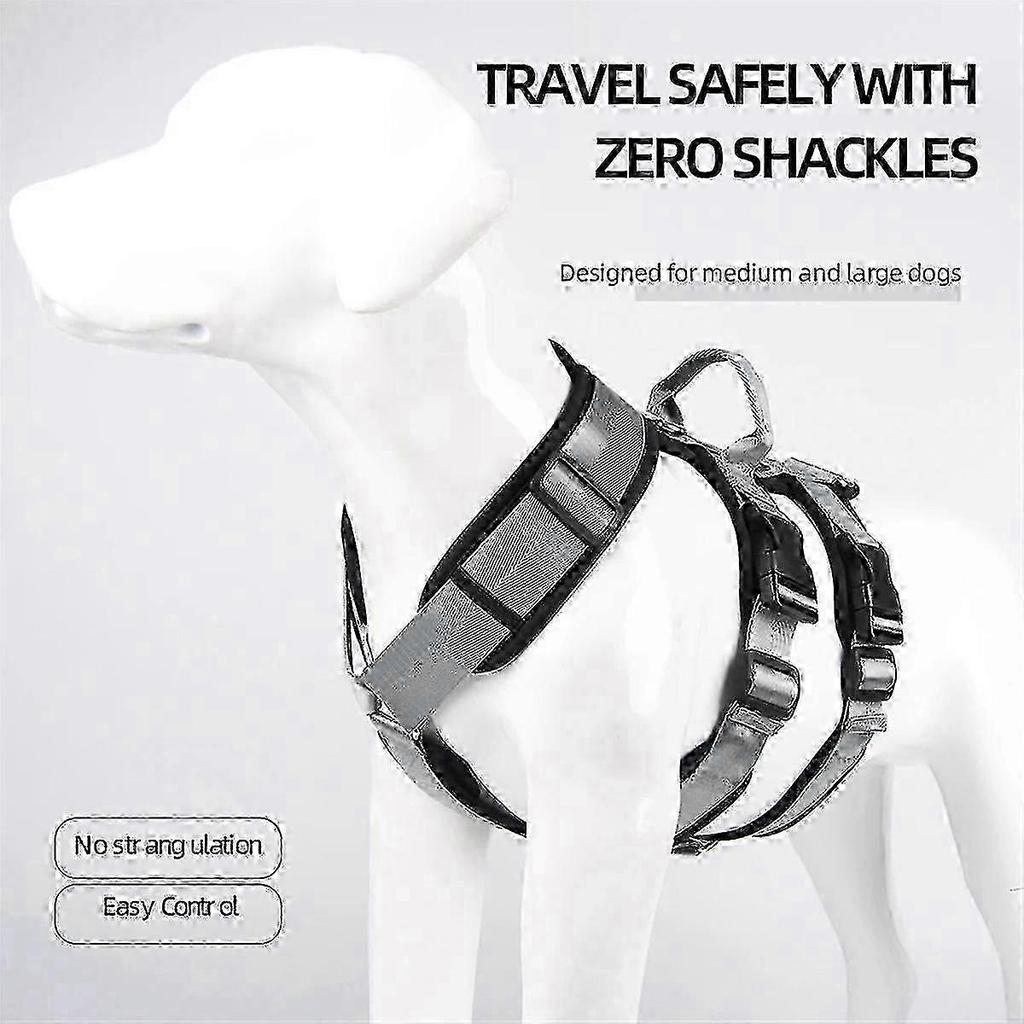 Durable Explosionproof Big Harness with Handle - Adjustable Chest Harness for Large Dogs, Blue, Size S - Comfortable Pet Gear