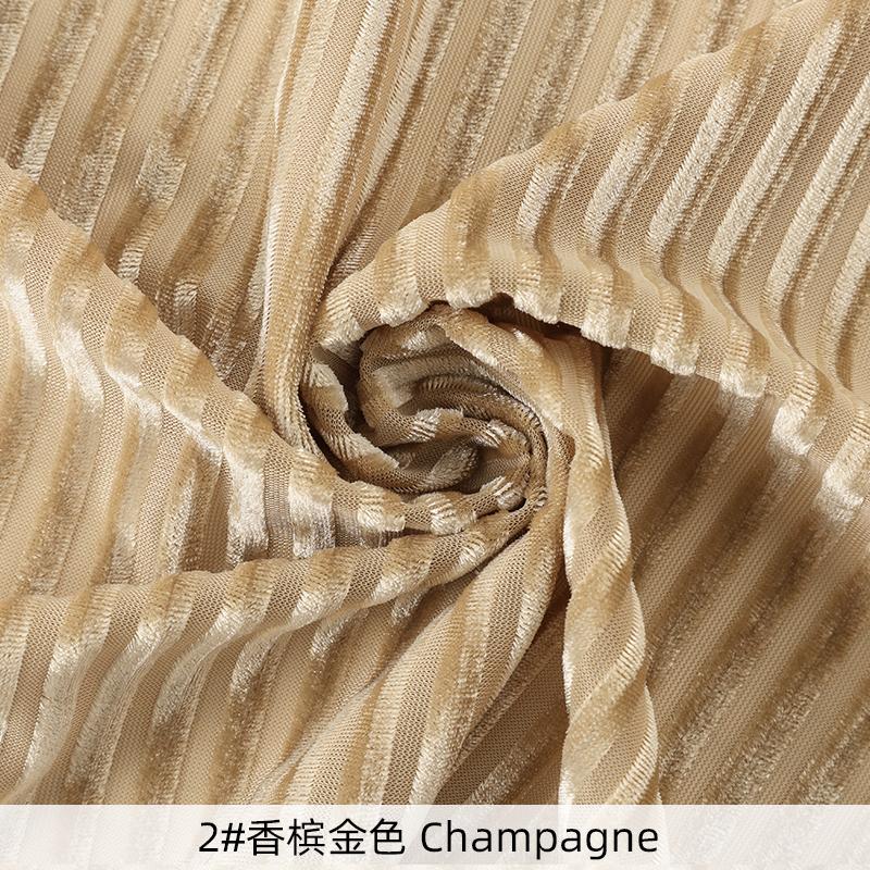 

160x45cm Yards Elasticity Hollow Striped Pattern Velour Fabric For Women s Evening Dresses Skirt Pants DIY Sewing Fabric 45x160cm