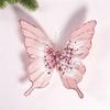 Sparkling Glitter Butterfly Christmas Flower Sequins Christmas Butterfly Pendant  Christmas