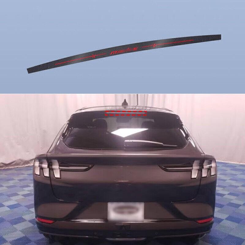 For Ford Mustang Mach-E 2021-2024 Black Sticker Rear Brake Light Lamp Strip Trim