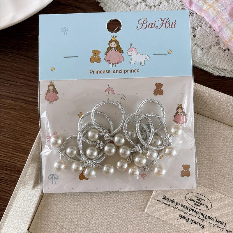 10Pcs Children's Elastic Hair Bands Candy Color Baby Girls Hair Rope Ties Ponytail Holder Rubber Band Hair Accessories Headwear