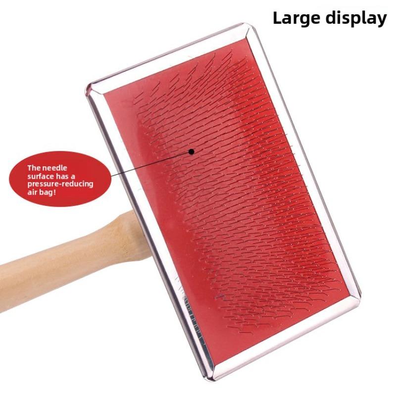 Haustierkamm, Edelstahl Feinnadelkamm, Enthaarungs-Haustierkamm, Hundekamm, Knotenöffnungsrechen, Massage-Haustierbürste