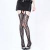 Lolita Sweet Girls Punk Style Floral Tights Colorful Thigh High Stockings Sheer Fishnet Suspender Tights Garter Belt Pantyhose #