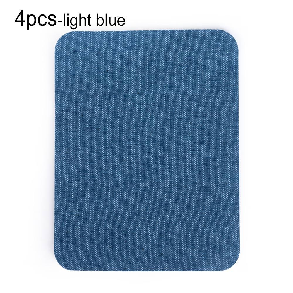 4/12Pcs Elbow Fabric Jeans Iron-on Patches Clothes DIY Repair Pants Knee Applique Apparel Self-adhesive Hole Repair Patch