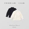 Children's Fleece-Lined High-Neck Base Shirt Winter New Style Girls' Korean Version Lace Long-Sleeve Thickened Top