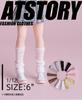 [TOYBARJAPAN] 112 Action Figure Accessory  Fits TBLeague and other body types. ATStory High School Girl JK White Leg Warmers Knit Foot Covers Sock
