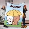 Coperta Personalizzata con Nome - Design Stampa Bubu e Dudu, Coperta per Divano, Letto, Viaggio, Campeggio - Morbida e Calda, Ottimo Regalo