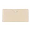 Beige Logo Plate Leather Wallet Unisex Couple Style Beige