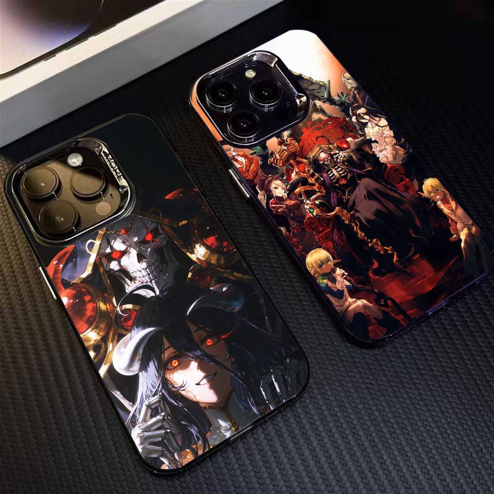 Anime O-Overlord Phone Case For iPhone 16 17 15 14 12 13 Pro Max Black Color Shockproof Cover