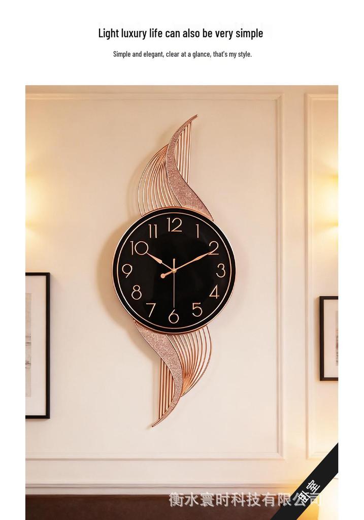 Home Living Room Silent Quartz Wall Clock with Glass Mirror Surface