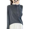 High Neck Lace Sweater Women's Autumn and Winter New Style Stylish Loose Fit Plus Size Base Knit Top
