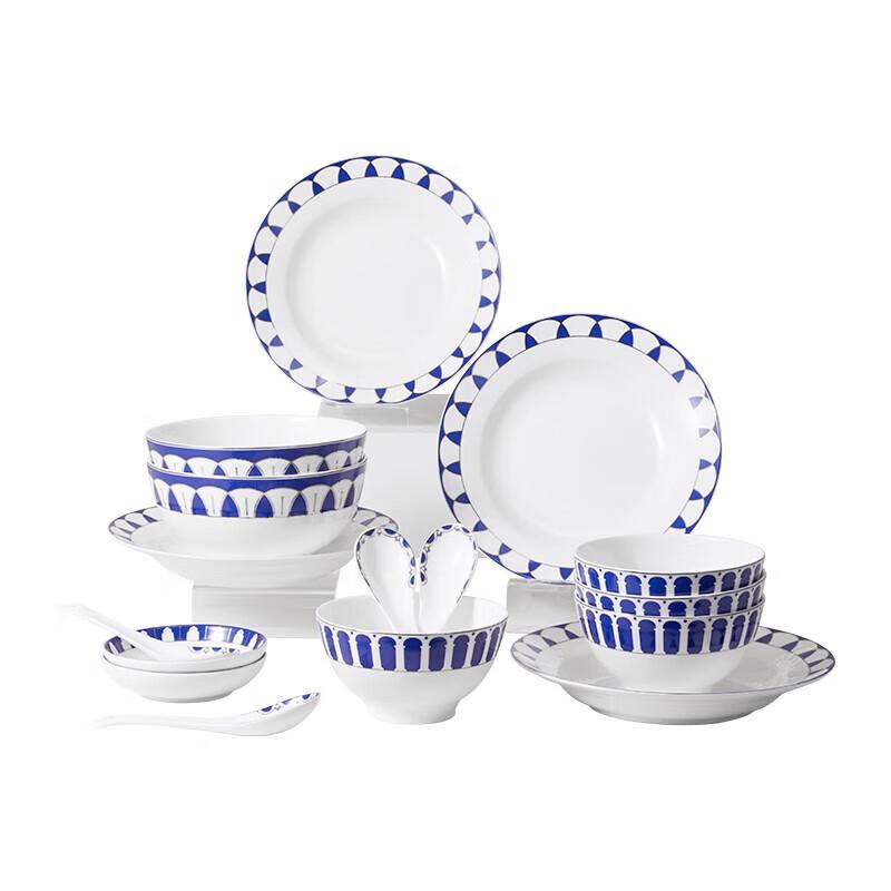 TAYOHYA Persian Blue 16-Piece Ceramic Dinnerware Set