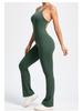 Adjustable Strap Flare Bodysuit Yoga Wear - European & American Sports Fitness Jumpsuit