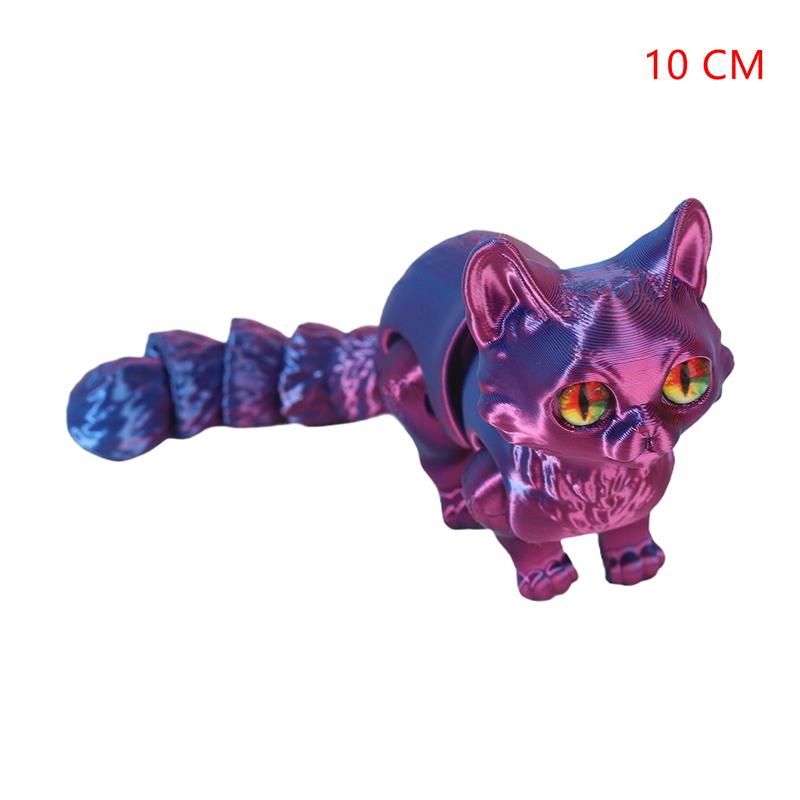 3D Printed Articulated Cute Cats Home Room Car Decorations Desktop Decorations Cartoon Simulated Cats Model Ornament Gifts