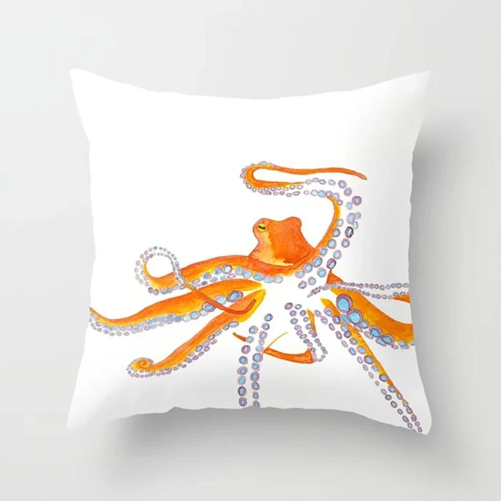 Octopus Pattern Pillowcase Car Ornaments Office Living Room Home Pillowcase