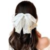 Bow Hair Claw Romantic Sweet Hair Claw Lace Hair Clip Polka Dot For Gatherings With Friends Commute Picnic 1Pc