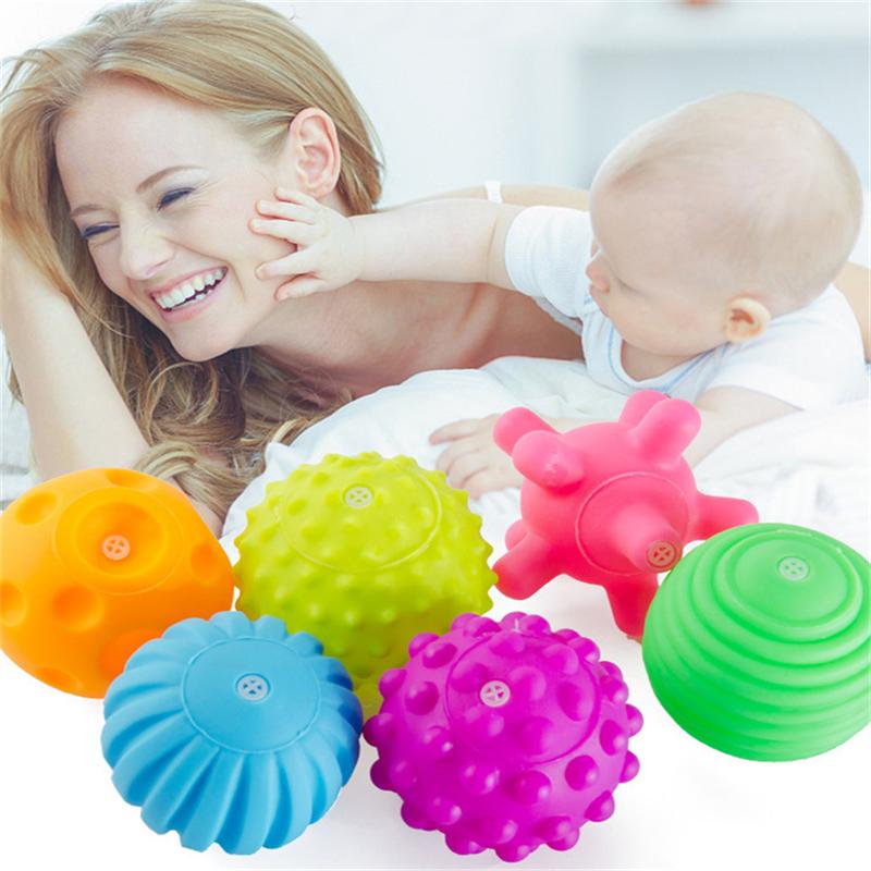 Sensory Balls Infant Toy Rattles Toy Textured Hand Touch Grasp Massage Ball Infant Senses Development Playthings Designed For Babies 0 12 M Games