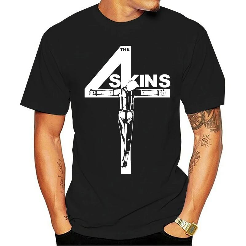 

The 4 Skins Oi T Shirt Uk Punk Streetpunk 4Skins Male Teeshirt Summer Top Man Brand Tee Shirt Fashion Streetwear Casual Clothing XXXXXL чорний