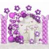 2sets Balloon Column Stand Kit 6.75ft Height Adjustable Balloon Arch Kit with 2 Ballon Garland Strip Metal Telescopic Pillar Balloon Stand Birthday