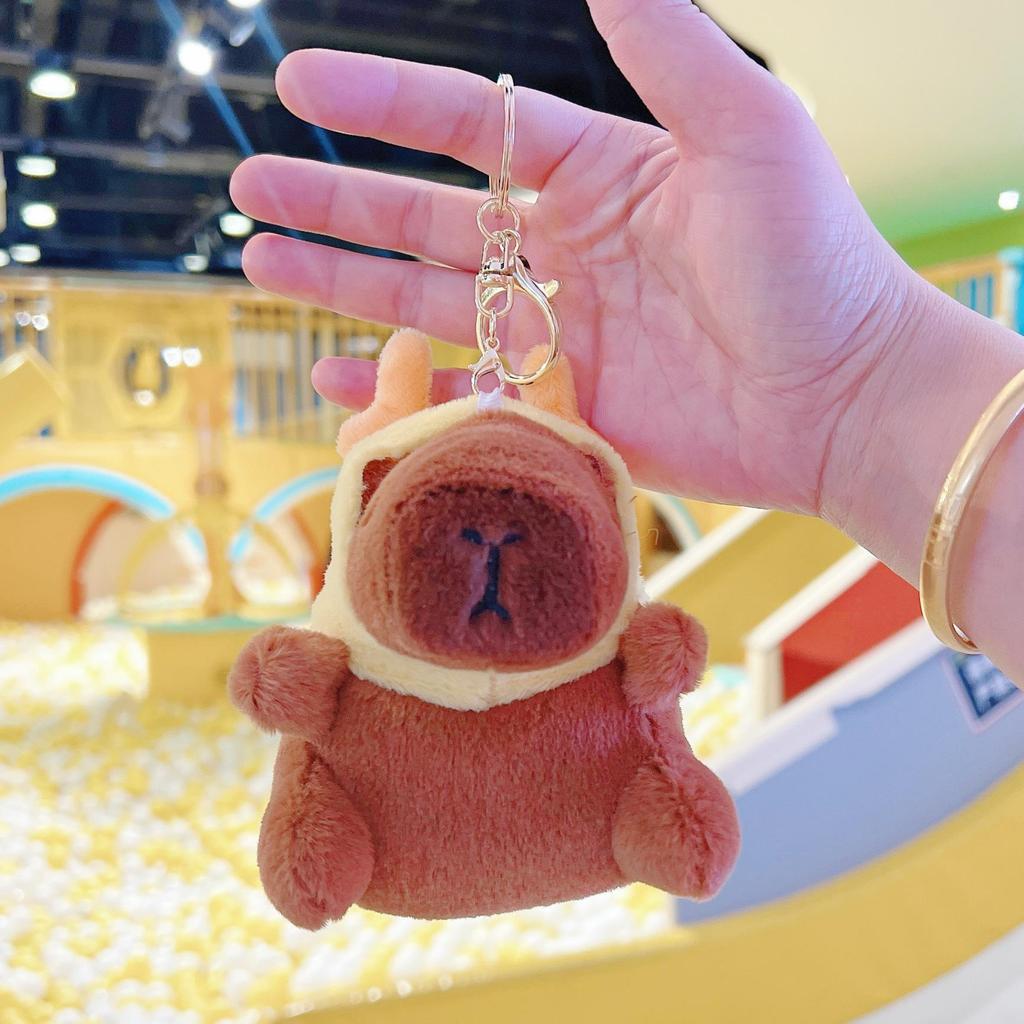 Little Red Book Capybara & Guinea Pig Plush Keychain Ornament