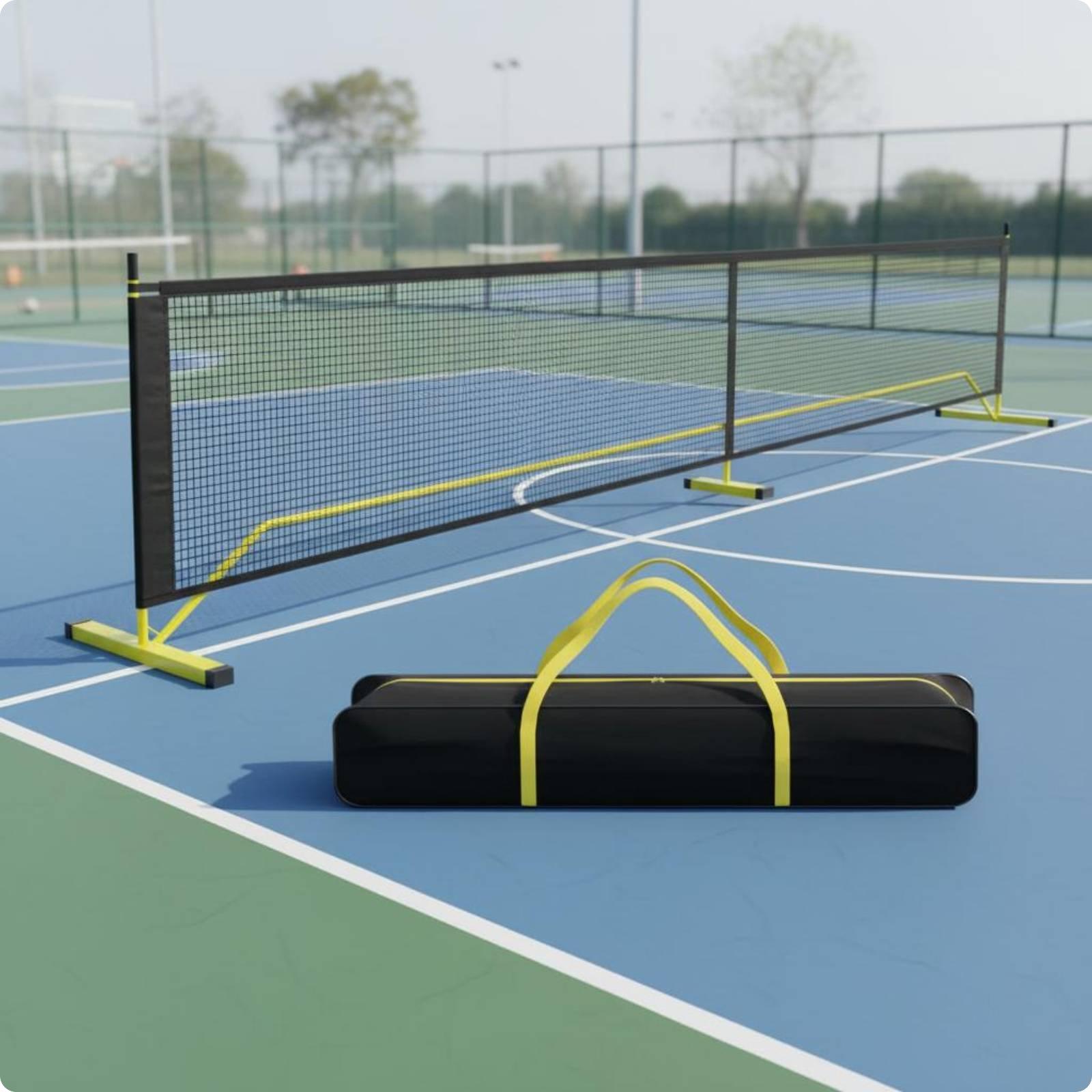 Przenośna siatka do pickleballa Łatwa w montażu Sprzęt sportowy gray
