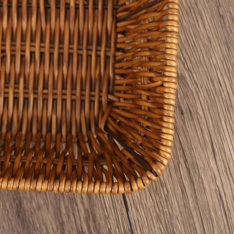 Square Imitation Rattan Woven Storage Basket Set