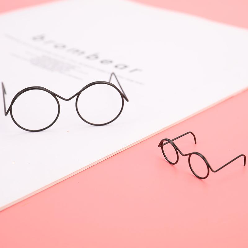 Runde Rahmen Gläserlose Retro Coole Puppenbrille Für Puppenzubehör