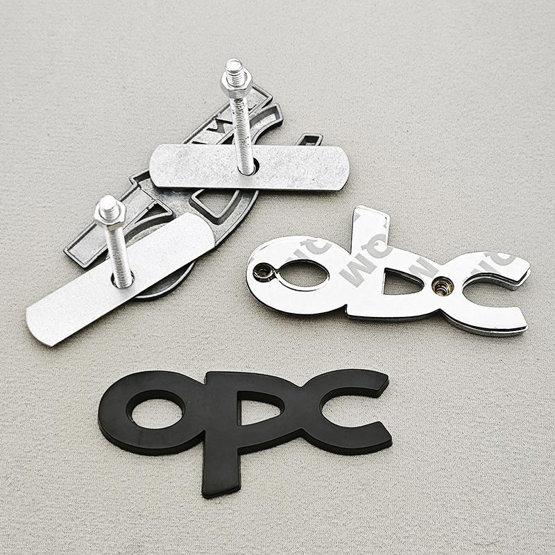 3D Metal OPC Line Logo Badge Front Grill Emblem Trunk Car Sticker For Opel Astra G H J K F Corsa D Zafira B Insignia Mokka Regal