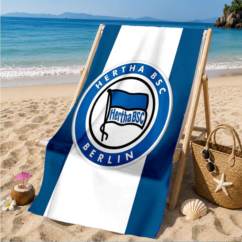 Hertha Bsc Berlin Crest Beach Towel, Quick-drying, Easy To Care For, Suitable for Both Fitness and Beach Vacations,Sports Essential