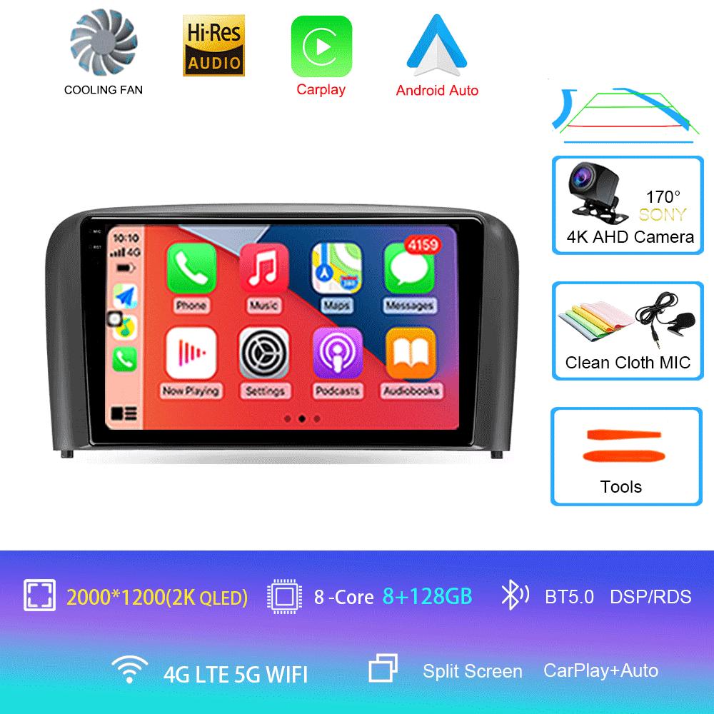 Car Radio Android 14 Carplay Auto 2K Screen Multimedia Player For Volvo S80 2004 2005 2006 2 Din Autoradio Stereo