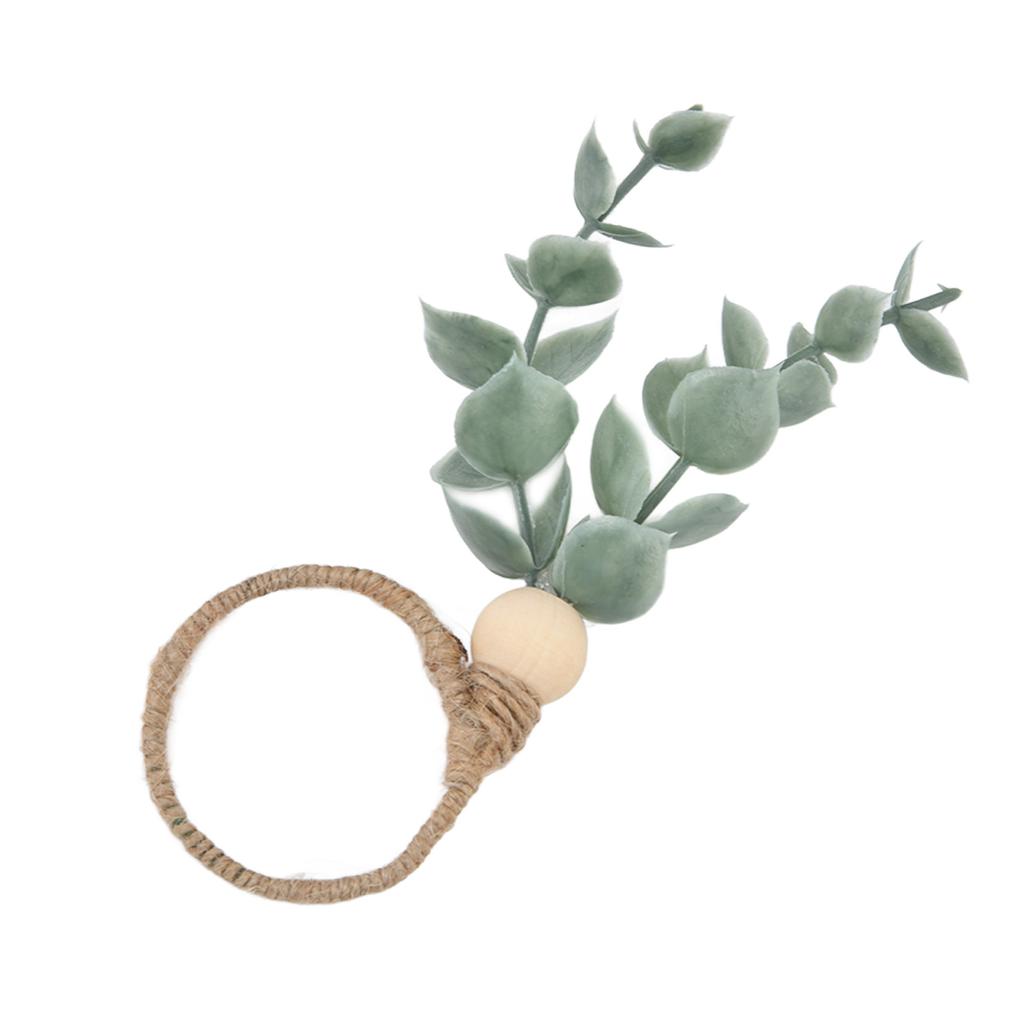 4 Stück Serviettenringe Modern Schlicht Dekorativ Handwerk Blatt Blume Serviettenringe für Hochzeiten Weihnachten Neujahrspartys