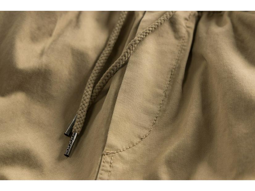 Autumn Micro-Elastic Khaki Retro Lace-Up Men's Casual Overalls