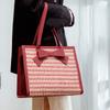 Red Bag 2025 New Wedding Women's Houndstooth High-quality Large-capacity Single-shoulder Tote Bride's