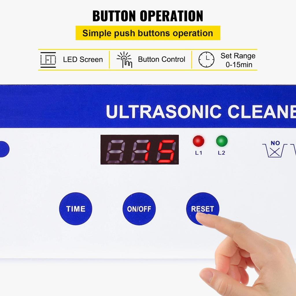 800ml Pulitore a Ultrasuoni Portatile Macchina per Lavare 35W Mini Lava-Piatti Bagno a Ultrasuoni Elettrodomestico Sonico per la Casa