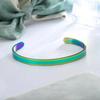 1 Pcs Simple Classic 6MM Width Titanium Bangle Black Gold Silver Color for Women Cuff Bracelets Men Women Openning Bangles